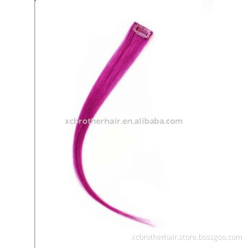 Wholesale fancy color remy clip in human hair extensions